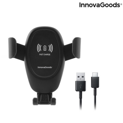 Mobilholder med trådløs oplader til bilen - InnovaGoods