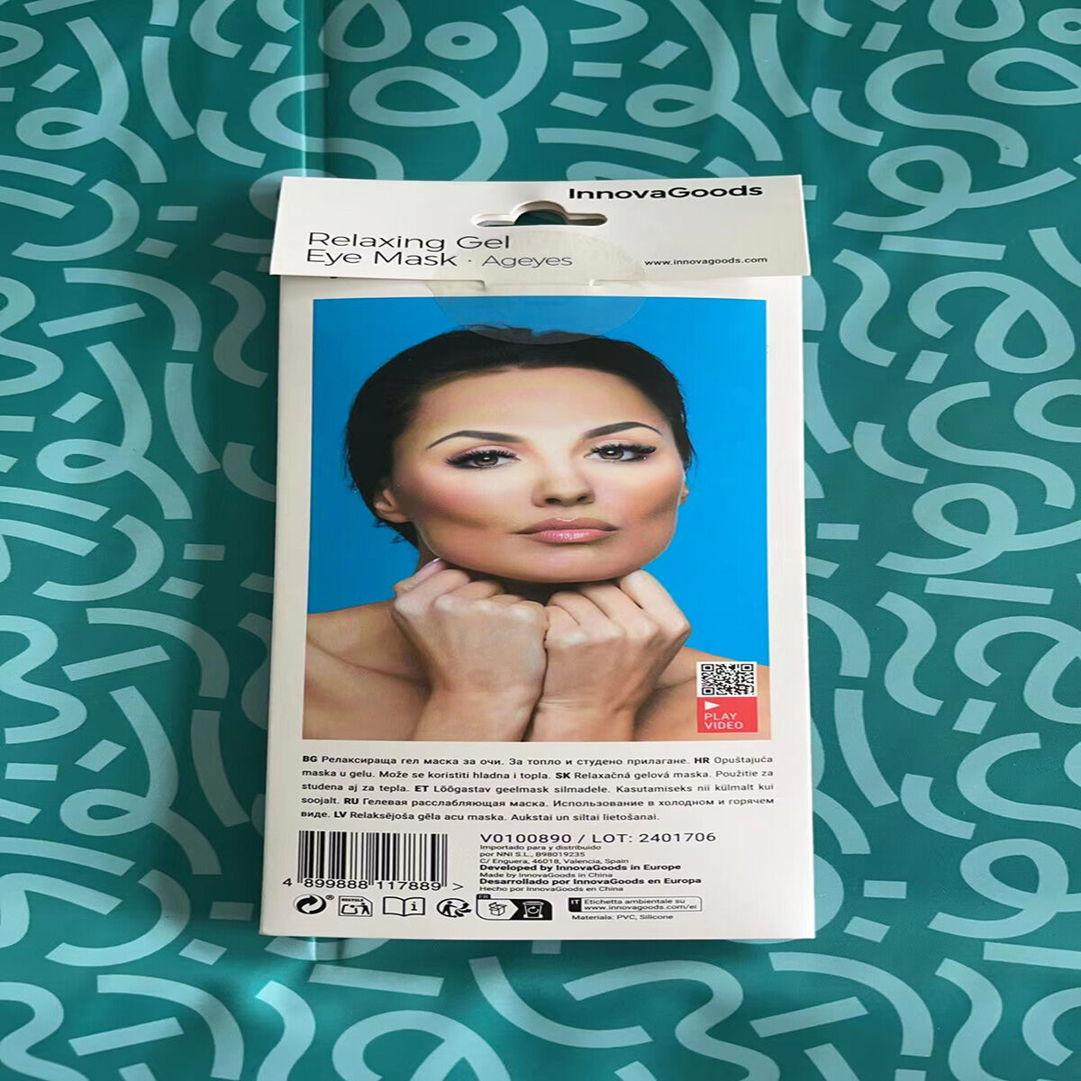 Afslappende gelmaske til øjnene