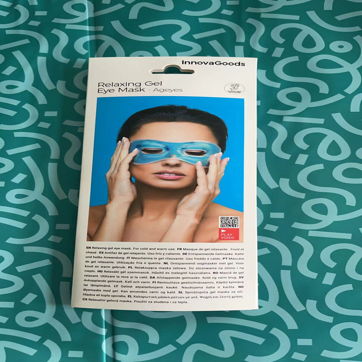 Afslappende gelmaske til øjnene