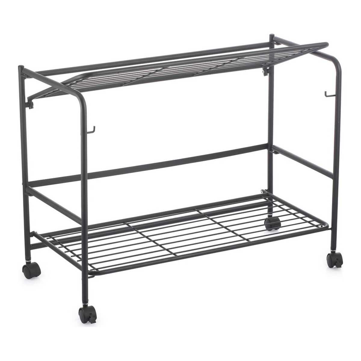Foldbar bogreol med hjul Confortime – Sort (Jern)