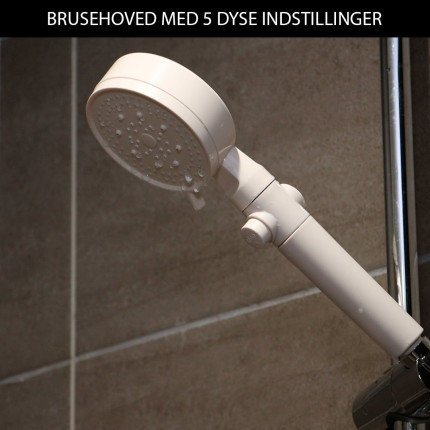 Brusehoved Med 5 Dyse Indstillinger 