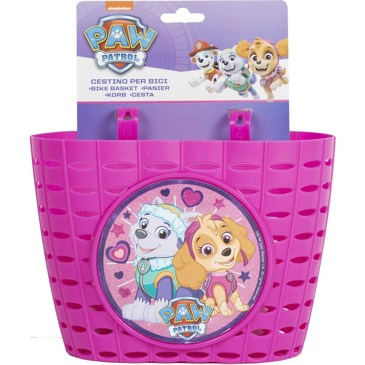 Cykelkurv til børn Paw Patrol – Rosa