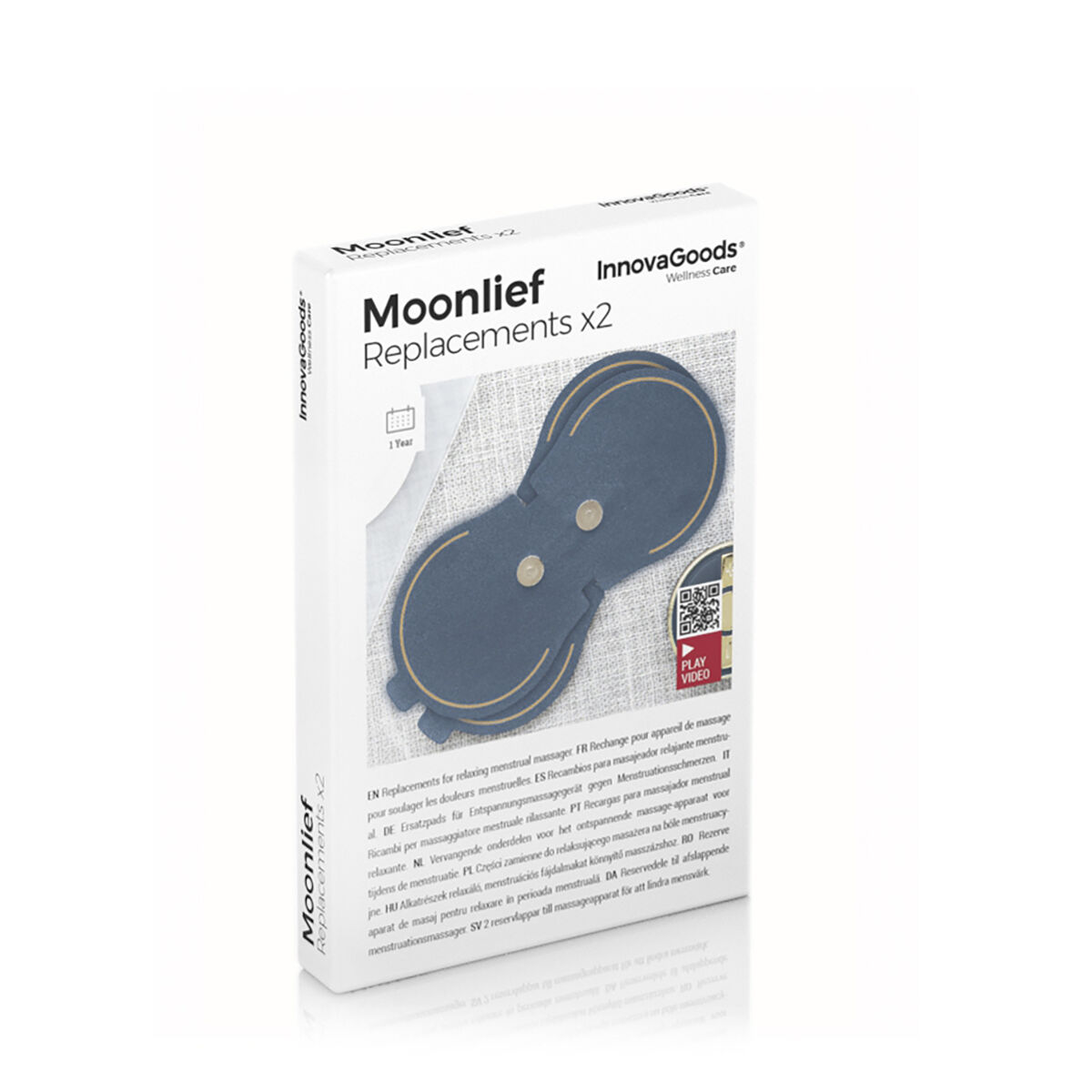 Udskiftningsplastre til afslappende massageapparat ved menstruation – Moonlief (2 stk.) InnovaGoods