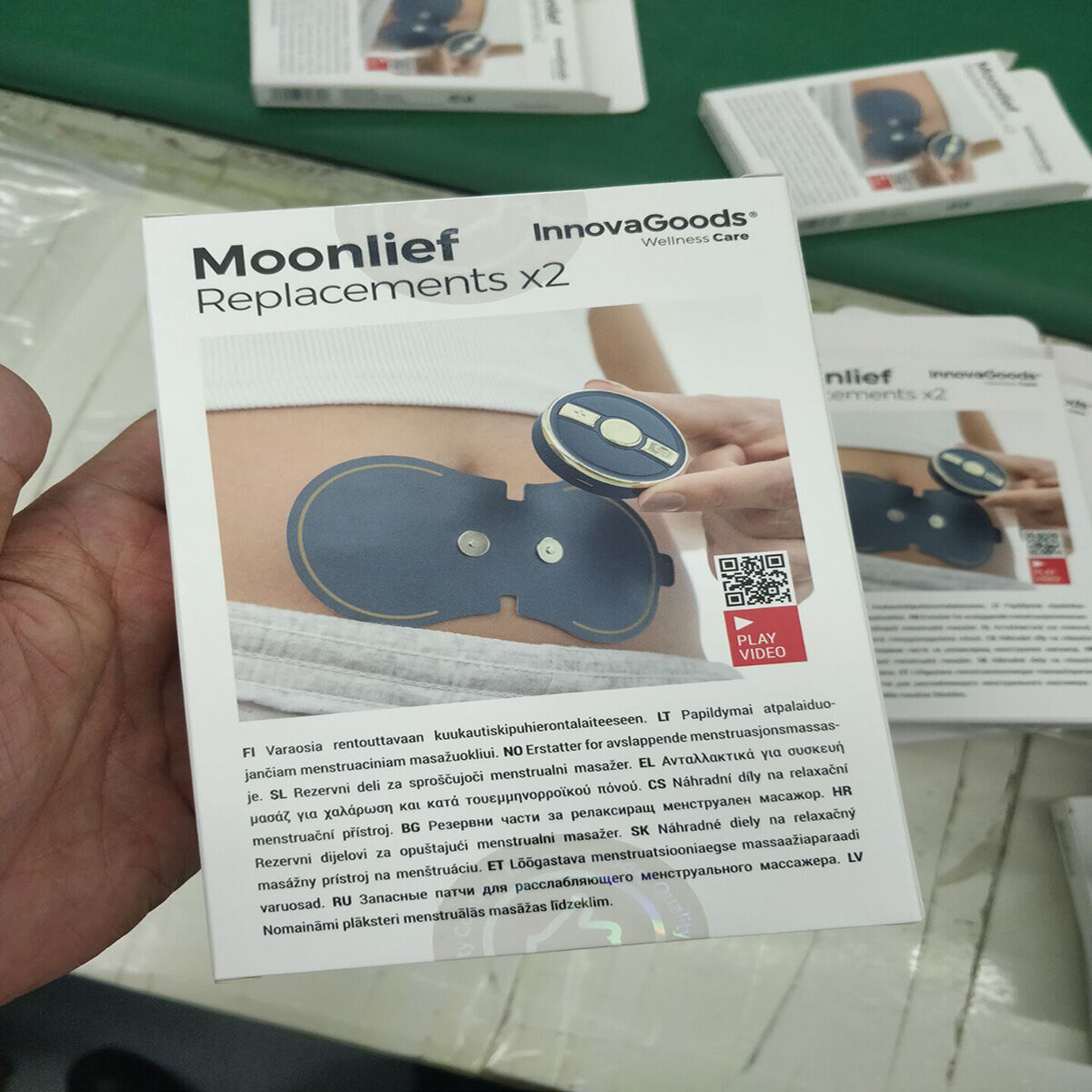 Udskiftningsplastre til afslappende massageapparat ved menstruation – Moonlief (2 stk.) InnovaGoods