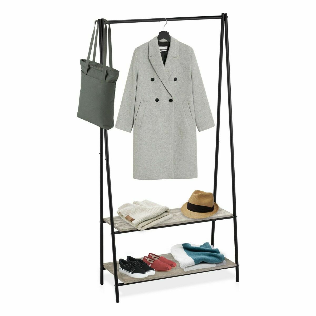 Hatte- & garderobestativ Confortime – Sort