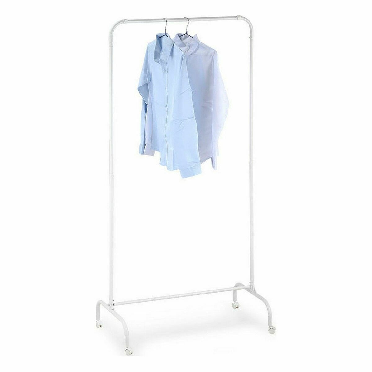 Hatte- & garderobestativ Confortime – Hvid med hjul