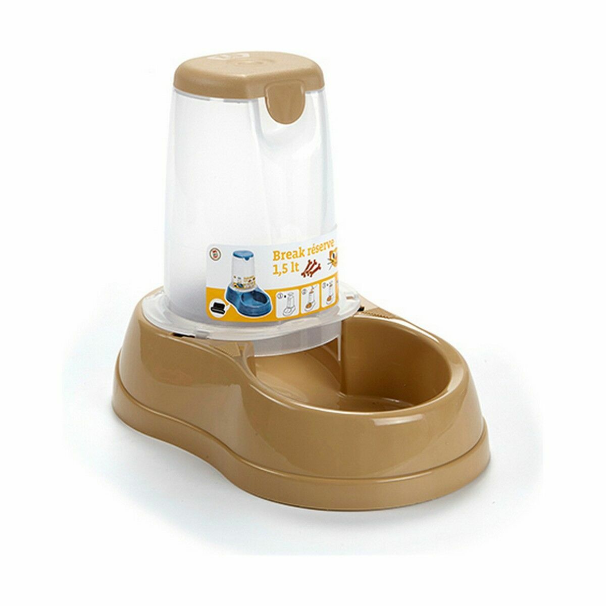 Hundefoderautomat Stefanplast – Beige (1,5 L)