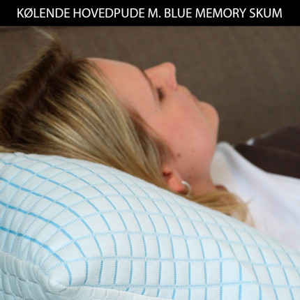 Kølende hovedpude med blue memory skum 60X40cm 