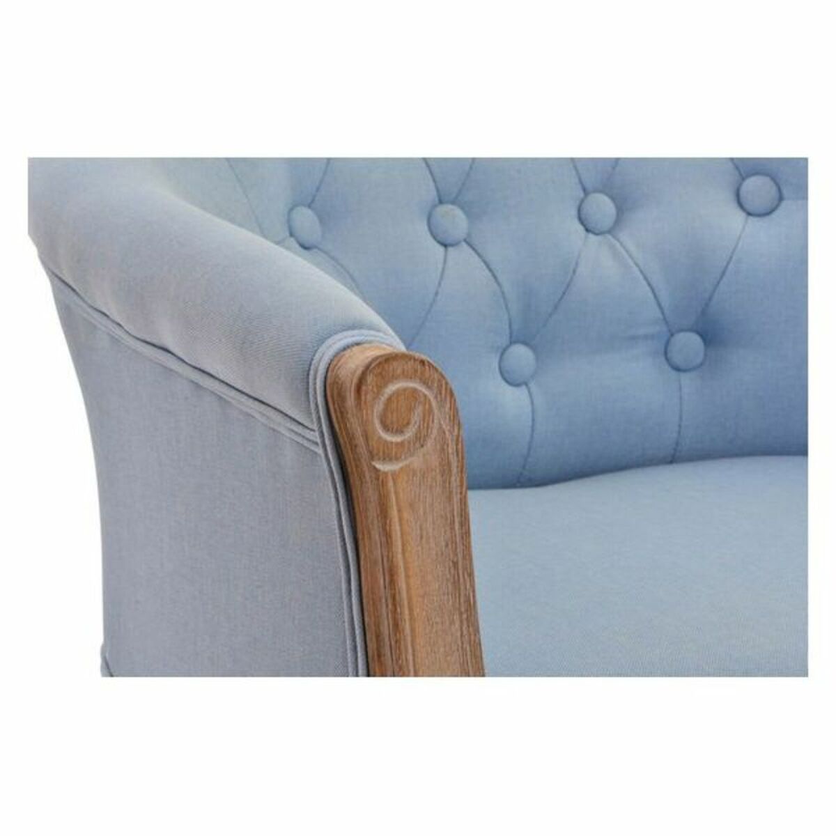Siddeskammel / puf DKD Home Decor – Blå