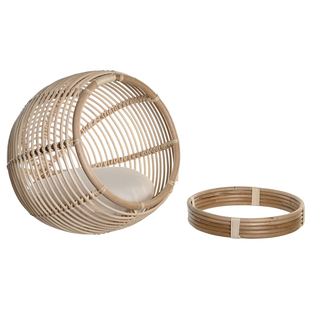 Kæledyrsseng DKD Home Decor – Natur (Rattan)