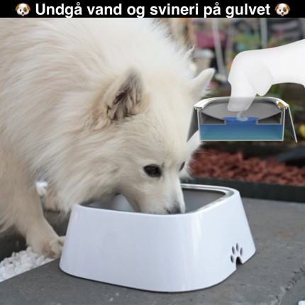 Spildfri vandskål til kæledyr